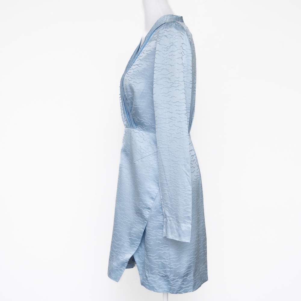 Saloni - Silk‎ Jacquard Surplice Mini Dress - Picture 6 of 11